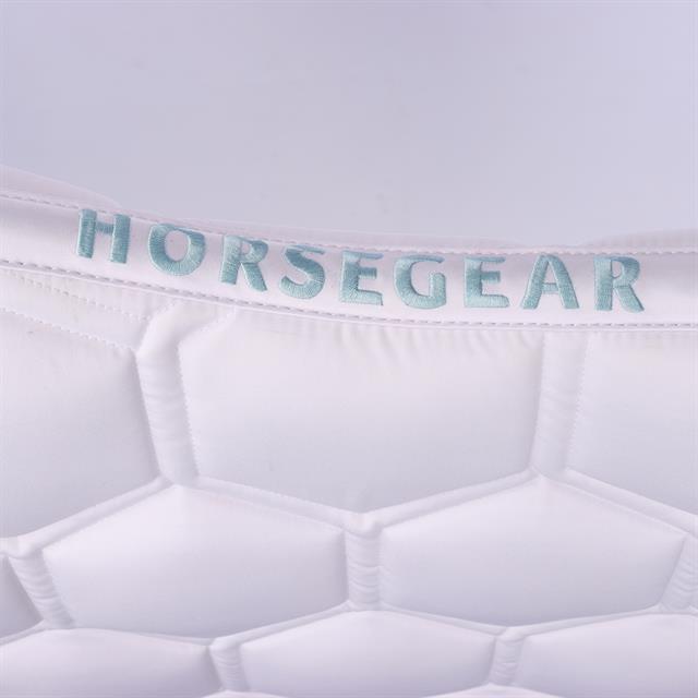 Zadeldek HORSEGEAR HGBrean Dressuur Wit-blauw