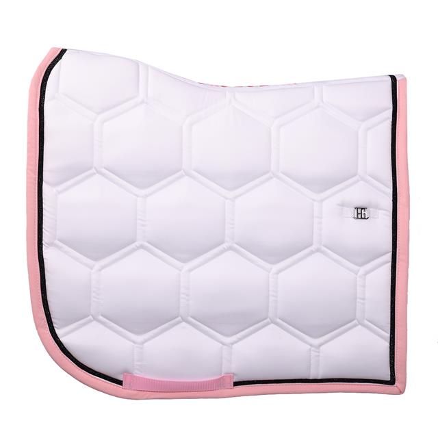 Zadeldek HORSEGEAR HGBrean Dressuur Wit-donkerroze