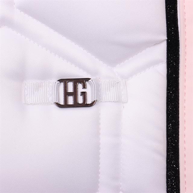 Zadeldek HORSEGEAR HGBrean Dressuur Wit-roze