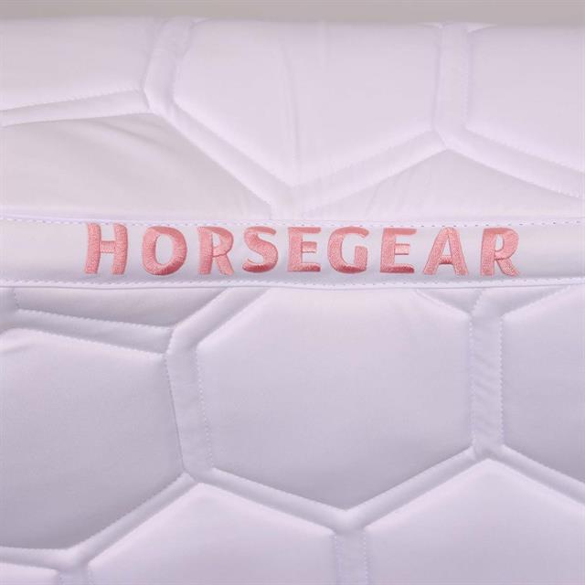 Zadeldek HORSEGEAR HGBrean Veelzijdigheid Wit-donkerroze
