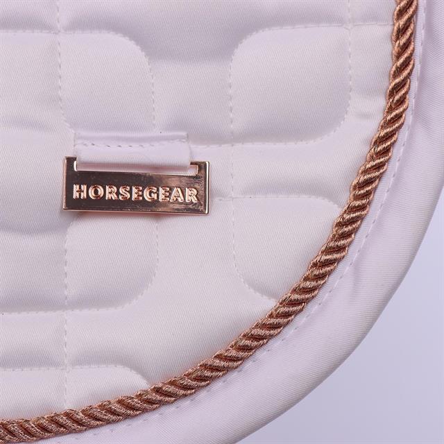 Zadeldek HORSEGEAR HGSedgehill Dressuur Wit-roze