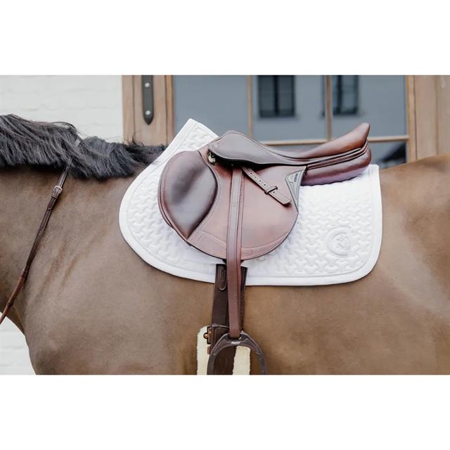 Zadeldek Kentucky Plaited 3D Logo Springen Wit