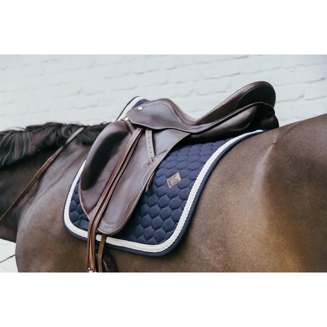 Zadeldek Kentucky Plaited Cord Dressuur Donkerblauw