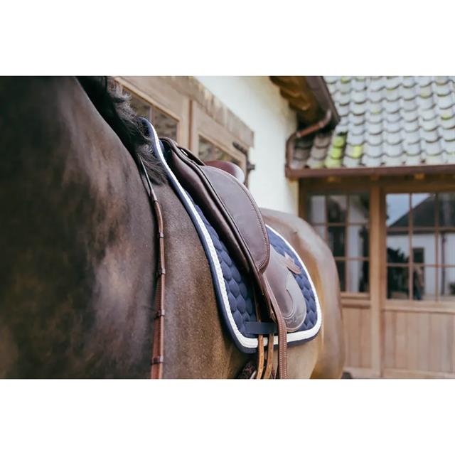 Zadeldek Kentucky Plaited Cord Dressuur Donkerblauw