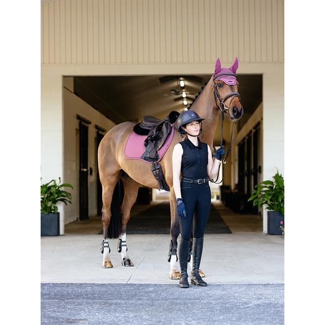 Zadeldek LeMieux Essence Jump Square Donkerroze