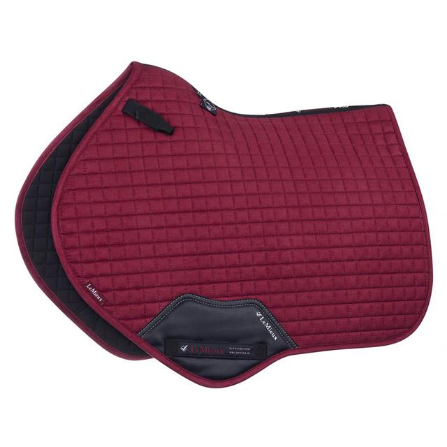 Zadeldek LeMieux Luxury suède Cc Square Donkerrood