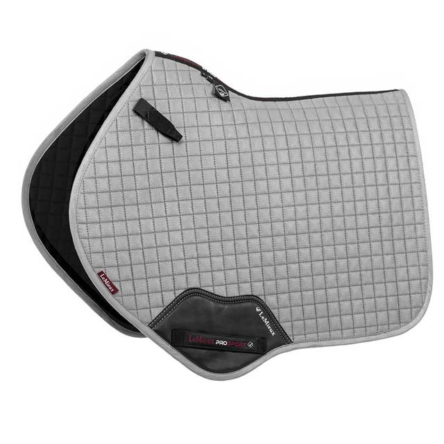 Zadeldek LeMieux Luxury suède CC Square Grijs