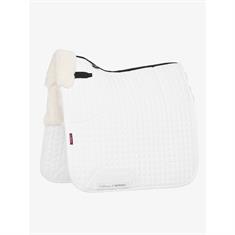 Zadeldek LeMieux Merino+ Half Lined Suède Dressage Wit