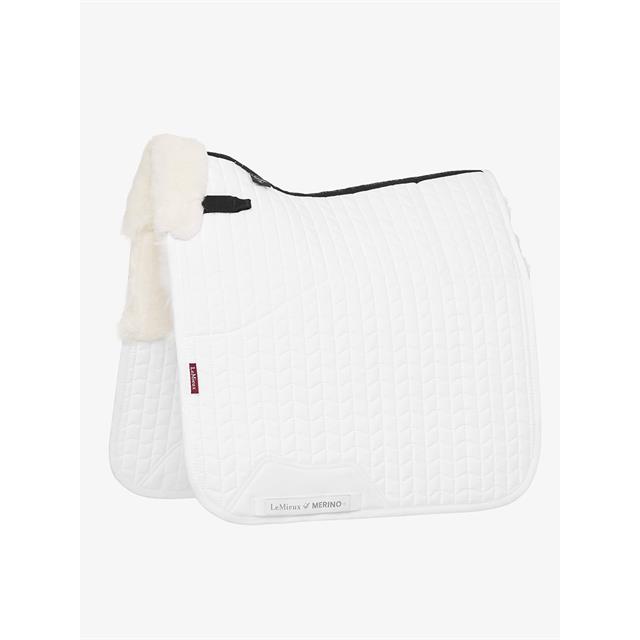 Zadeldek LeMieux Merino+ Half Lined Suède Dressage Wit