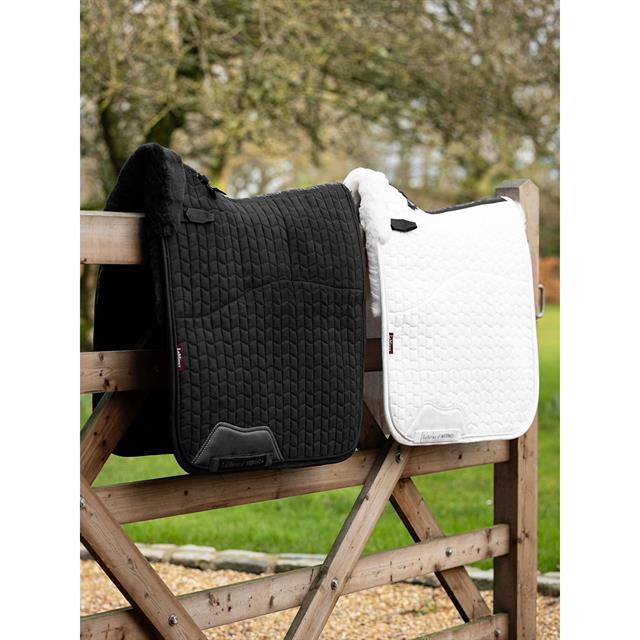 Zadeldek LeMieux Merino+ Half Lined Suède Dressage Wit