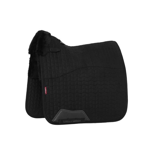 Zadeldek LeMieux Merino+ Half Lined Suède Dressage Zwart