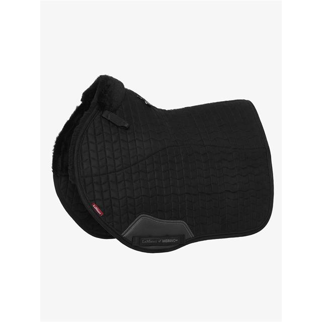 Zadeldek LeMieux Merino+ Half Lined Suède EuroJump Zwart