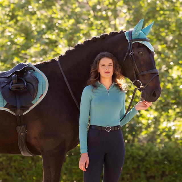 Zadeldek LeMieux Suède Close Contact Square Turquoise