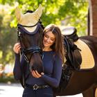 Zadeldek LeMieux Suède Dressage Square Lichtgeel