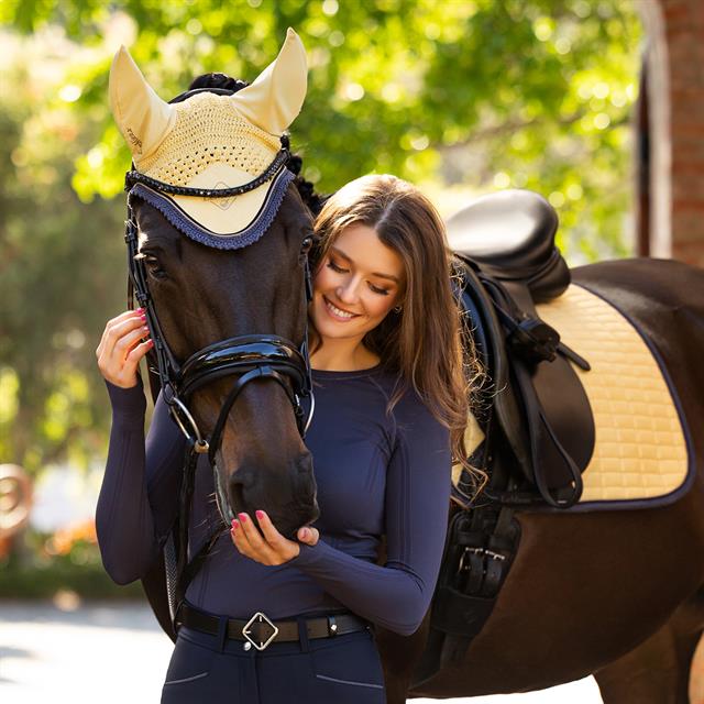 Zadeldek LeMieux Suède Dressage Square Lichtgeel