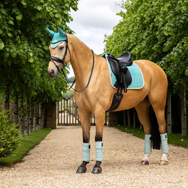 Zadeldek LeMieux Suède Dressage Square Turquoise