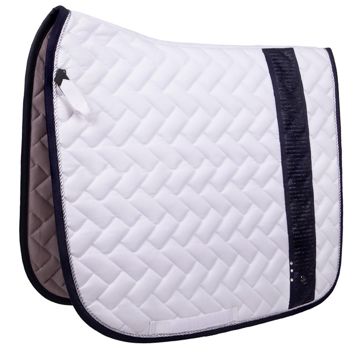 QHP Zadeldek Kae - maat Pony - white/black