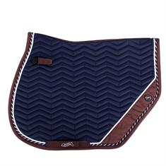 Zadeldek QHP Shiva Donkerbruin-blauw