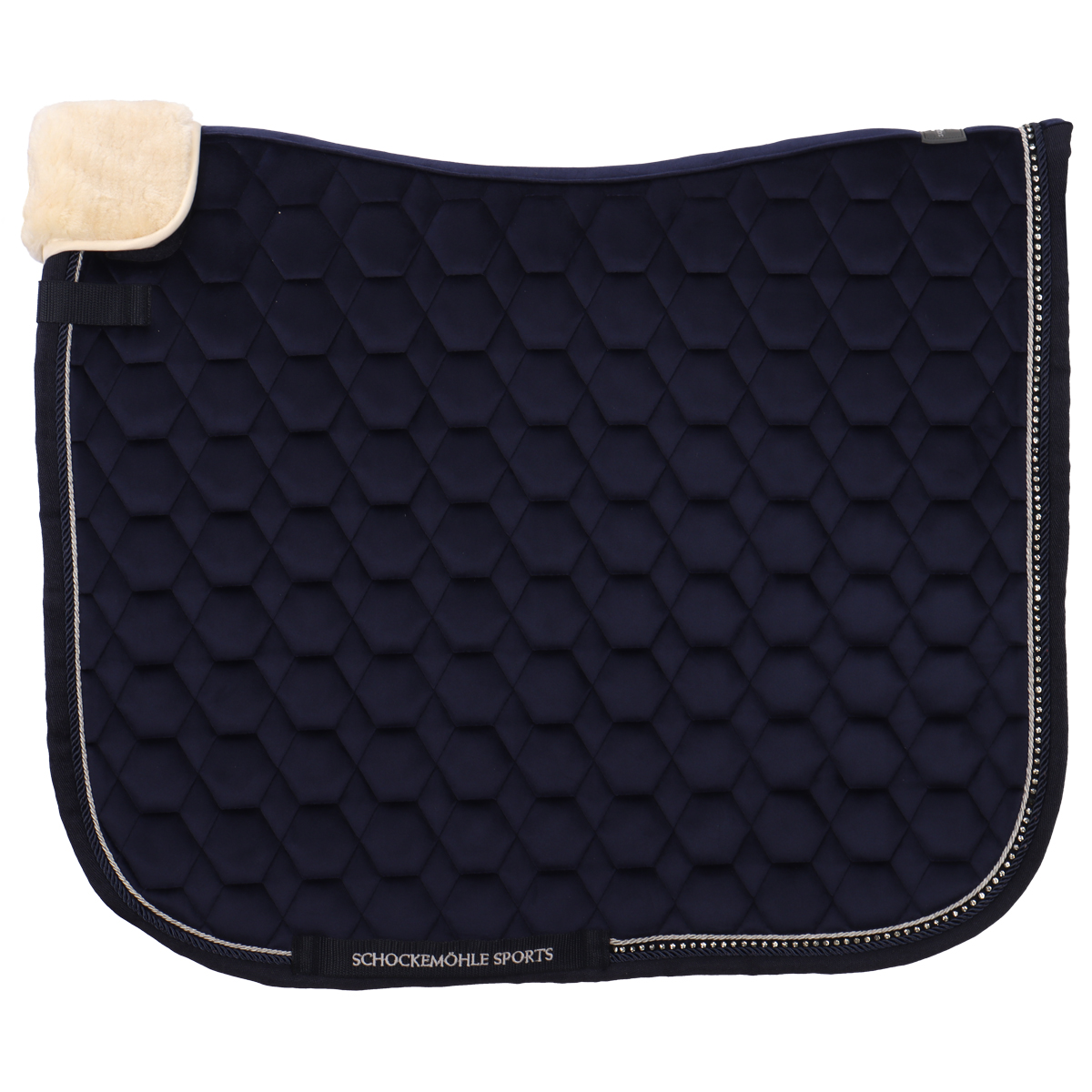 Zadeldek Schockemöhle New Magic Pad Style Donkerblauw, Dressuur paard in donkerblauw