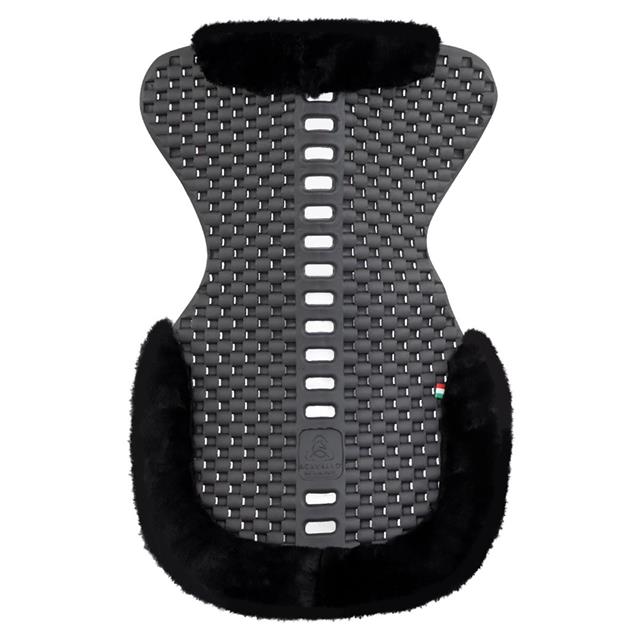 Zadelonderlegger BR Piuma Eco Wol Grijs-zwart