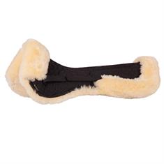 Zadelonderlegger BR Schapenvacht Uitsparing Wervelkanaal + 4 Kussens Zwart-beige