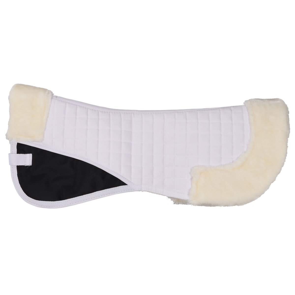 Zadelonderlegger Epplejeck Faux Fur, Paard in wit/beige