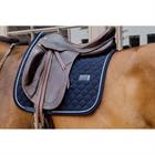Zadelpad Kentucky Onion Quilt Rubber Logo Dressuur Donkerblauw