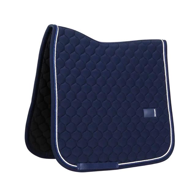 Zadelpad Kentucky Onion Quilt Rubber Logo Dressuur Donkerblauw