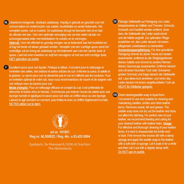 Zadelzeep Epplejeck Vloeibaar Overige