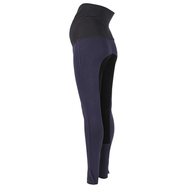 Zwangerschapsrijbroek Basic Leer Blauw-zwart