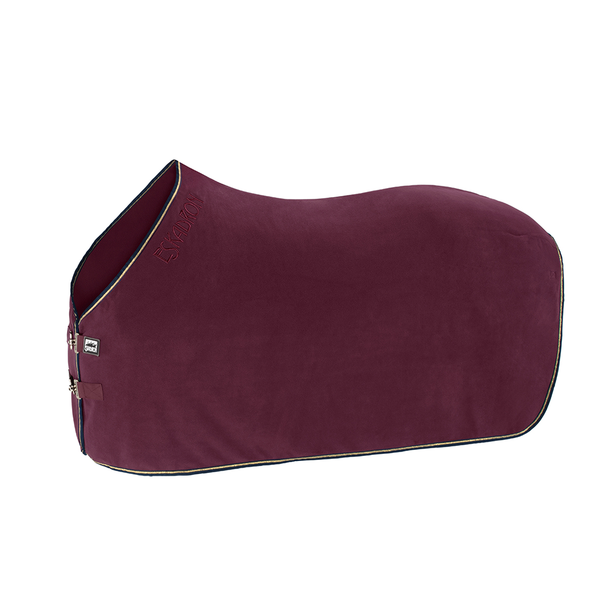 Zweetdeken Eskadron Contrast Fleece Donkerrood, 185 cm in donkerrood