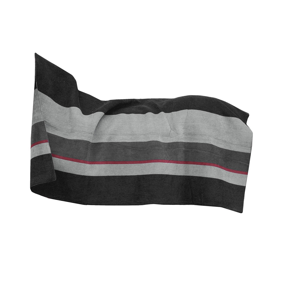 Zweetdeken Kentucky Heavy Fleece Square Stripes Zwart-grijs, 140X120CM in zwart/grijs