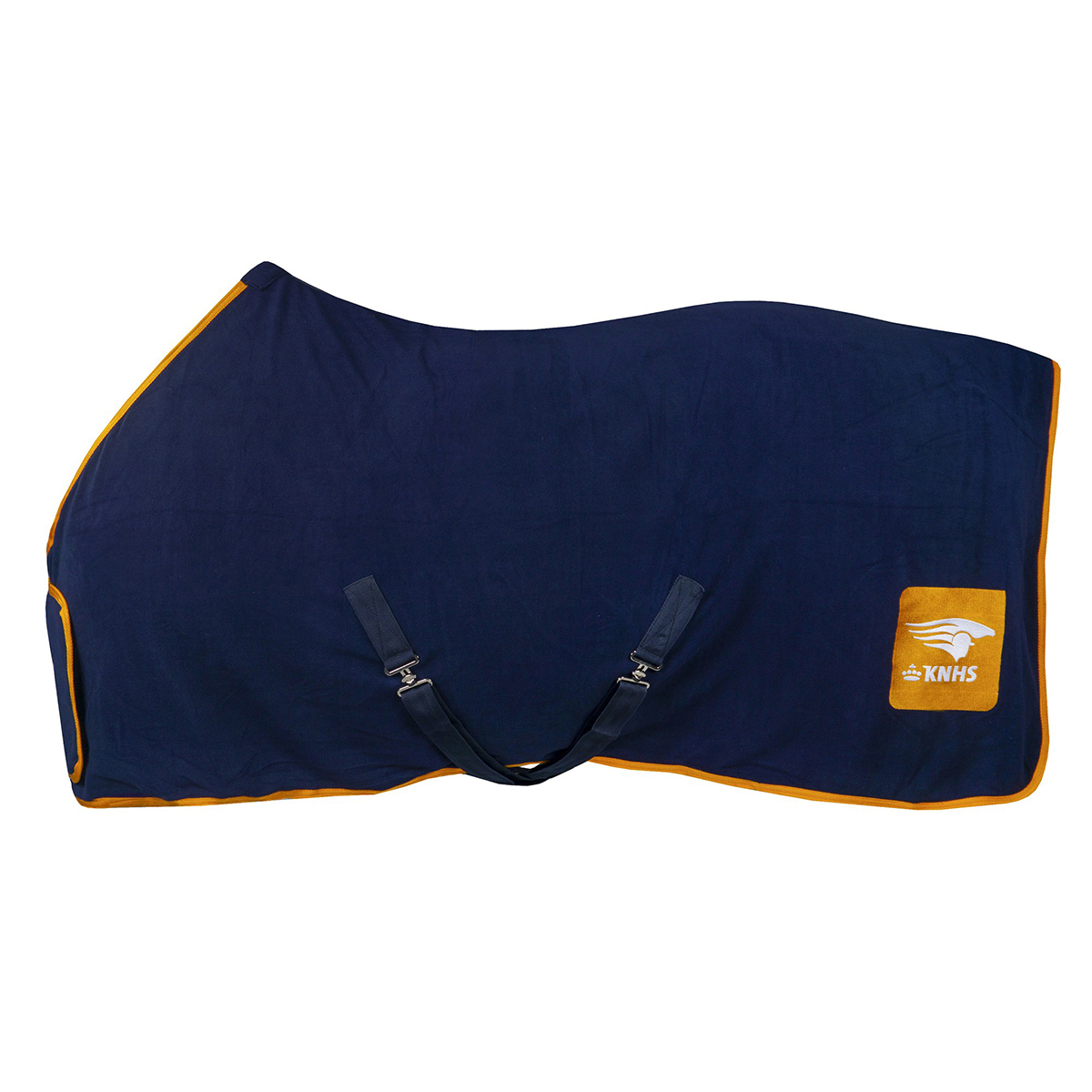 Zweetdeken Knhs Met Borstflap Donkerblauw-oranje, 155 cm in donkerblauw/oranje