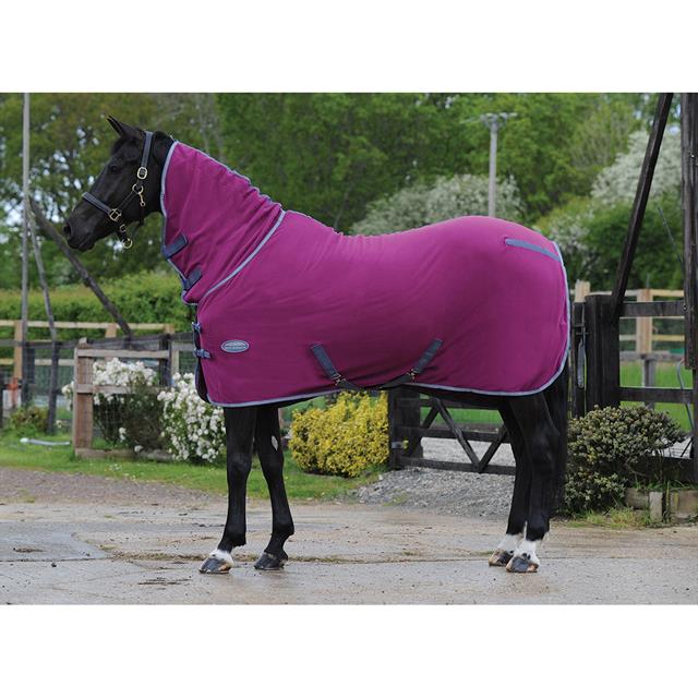 Zweetdeken WeatherBeeta Fleece Cooler Combo Neck Donkerrood